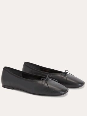 Everlane Day Glove Flat Black Leather Ballet Slip On Size 5 NWOB Chic